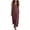 Wine, variant on Lmueinov Women's Cotton-Linen Blend Sleeveless Button Down Shirt Maxi Dress, Collared Casual Long Dress with Pockets S-2XL