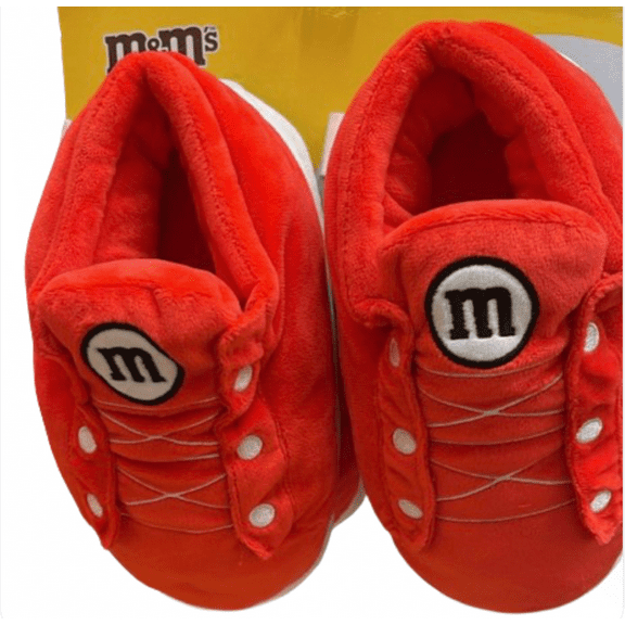 M&M's World Red Characters Plush Slippers Youth S/M New with Tag