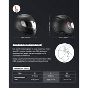 KFFKFF Full Face Motorcycle Helmet, Adult Motocross and Dirt Bike Helmet with Dual Visors, Street Racing Helmet with Removable Liner, DOT Certified, Suitable for Men and Women, Matte Black, Size L