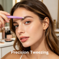 thumbnail image 5 of EXLEAF 2026 New 4Pcs Stainless Steel Tweezers Set,High-Precision Stainless Steel Material Eyebrow Plucking Tweezers,Precise Eyebrow Grooming Ergonomic Design Precision Tweezers,Dake Pink, 5 of 6