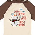 thumbnail image 4 of Inktastic Christmas Let it Snow Cute Snow Man with Snowflakes Boys or Girls Long Sleeve Baby Bodysuit, 4 of 5