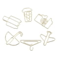 thumbnail image 1 of veasfak 6x Trombones Bookmark Flower / Pineapple Travel 2 Colors To Choose Gold / Rose, 1 of 9