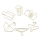 thumbnail image 1 of Clips de papel metálicos encantadores de 6 piezas, marcapáginas, material de oficina, manualidades para estudiantes viaje perfecl Clips de papel de oficina de colores, 1 of 8