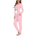 thumbnail image 2 of FOR U DESIGNS Cartoon Corgi Pajamas for Women Set Long Sleeve Nightwear for Women Set of 2 Size XL Sleepwear Long Crew Neck Tops and Pants for Women Loungewear Fall, 2 of 6