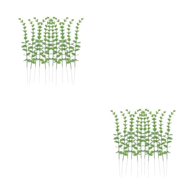 Patrones de Hojas transparentes Ounissouiy ramo de plantas simuladas eucalipto Verde 2Conjunto