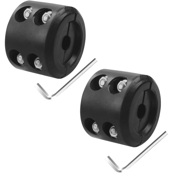 Winch Cable Hook Rubber Stopper with Allen Wrench, Rubber Rope Line Saver, Protects Towing Hook Synthetic Rope, Auto Accessories Universal for Car UTV ATV Winches (2, Black)