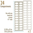 thumbnail image 3 of The Beadsmith Seed Bead Project Sorter – Basic Elements – 24 Holes – 11” x 3.13” x .12” – 2 Trays Per Pack – Use with Bead Mats to Create Compartments to Keep Seed Beads Organized, 3 of 5