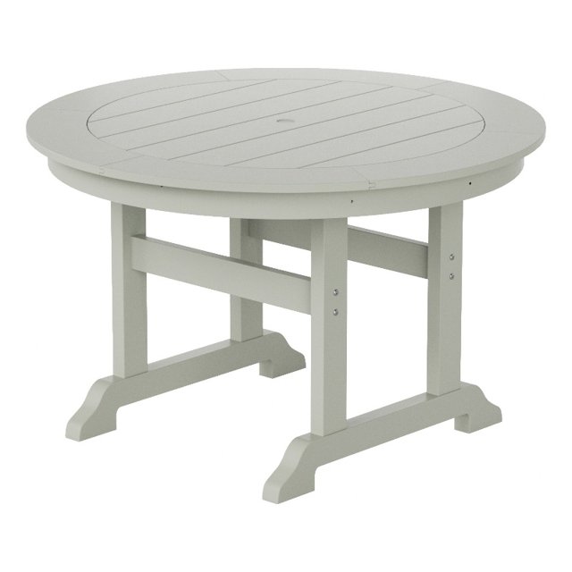 Paradise Table à Manger Ronde en Plastique HDPE 47 Pouces pour Extérieur