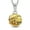 Brown, variant on Stainless Steel Silver-Tone Multicolor CZ Solitaire Statement Pendant Necklace, 18"