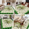 thumbnail image 5 of St. Patrick's Day Area Rugs 6'x9', Washable Small Throw Rugs for Kitchen Dining room, Spring Lucky Shamrock Retro Green Plaid Indoor Outdoor Rug Non-Slip Low Pile Carpet Runner Reversible Floor Mats, 5 of 8