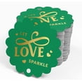thumbnail image 4 of Inkdotpot Pack Of 100 Real Gold Foil Paper Tags Let Love Sparkle Wedding Favor Hang Tags, 4 of 6