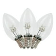 thumbnail image 3 of Novelty Lights 25 Pack C7 LED Outdoor Patio Party Christmas Replacement Bulbs, Warm White, 3 LED's Per Bulb, Energy Efficient, 3 of 5