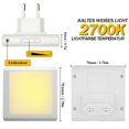 thumbnail image 2 of Luz nocturna LED enchufable con sensor automático de anochecer a amanecer, brillo ajustable, luces blancas cálidas para pasillo, dormitorio, habitación de los niños, cocina, escalera, paquete de 2 Xemadio WRQX-229, 2 of 6