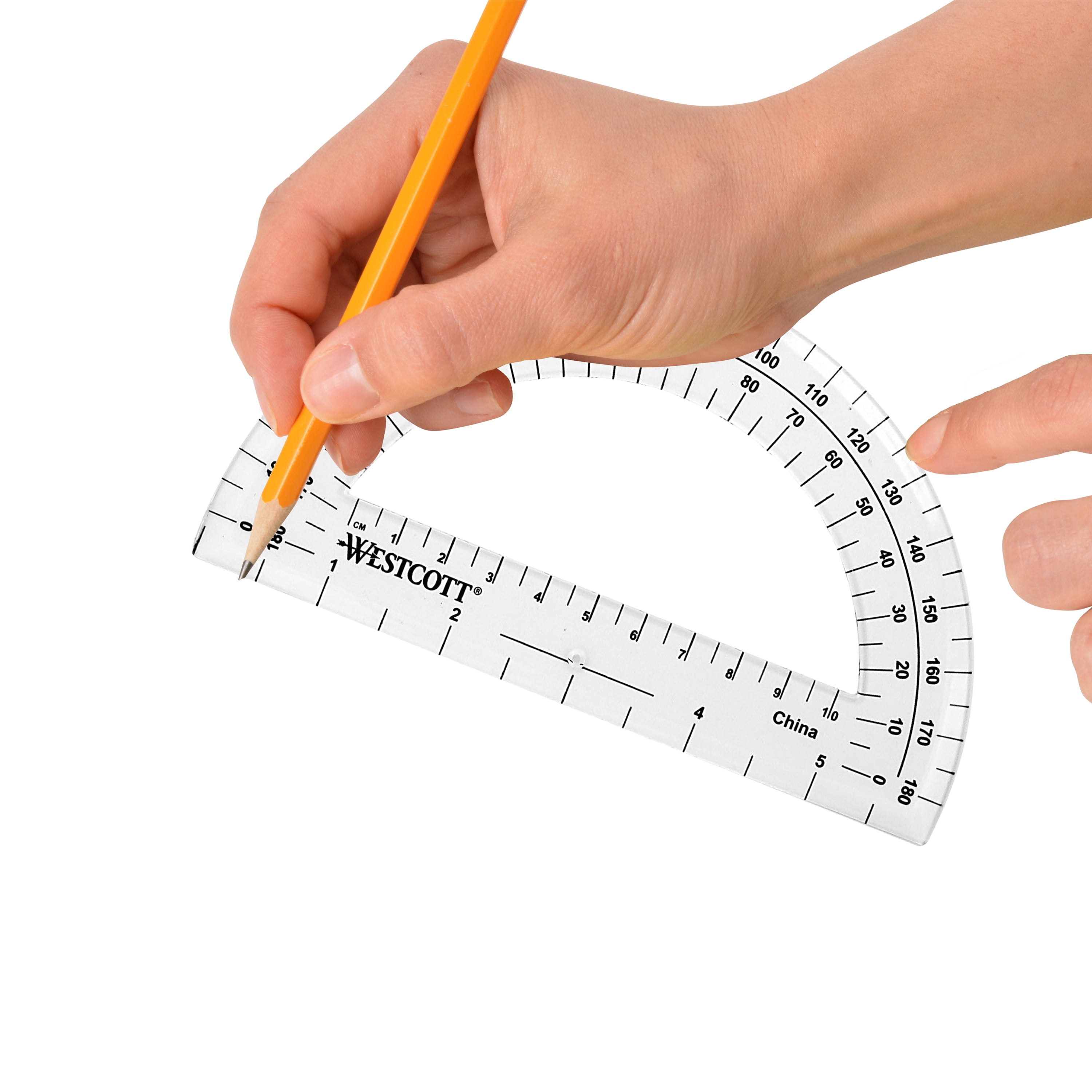 Westcott Transparent Protractor Ruler 6″ (W-5)