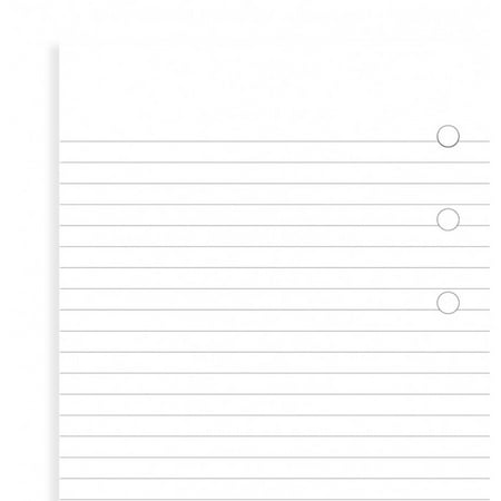 Personal Ruled Notepaper - Filofax - Papers Ruled - White - Notepad - Personal Size