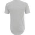 thumbnail image 2 of Ma Croix Mens Short Sleeve Raglan Longline Hip Hop Tee Crew Neck Curved Hem T Shirt, 2 of 5