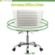 Smugdesk Chaise de Bureau Ergonomique Pivotante Sans Bras pour le Bureau et la Maison, Blanc – image 3 sur 9