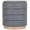 Grey, variant on Aria Home Tessa Linen Cylinder Storage Ottoman Polyester Modern Style Home Décor, Light Blue