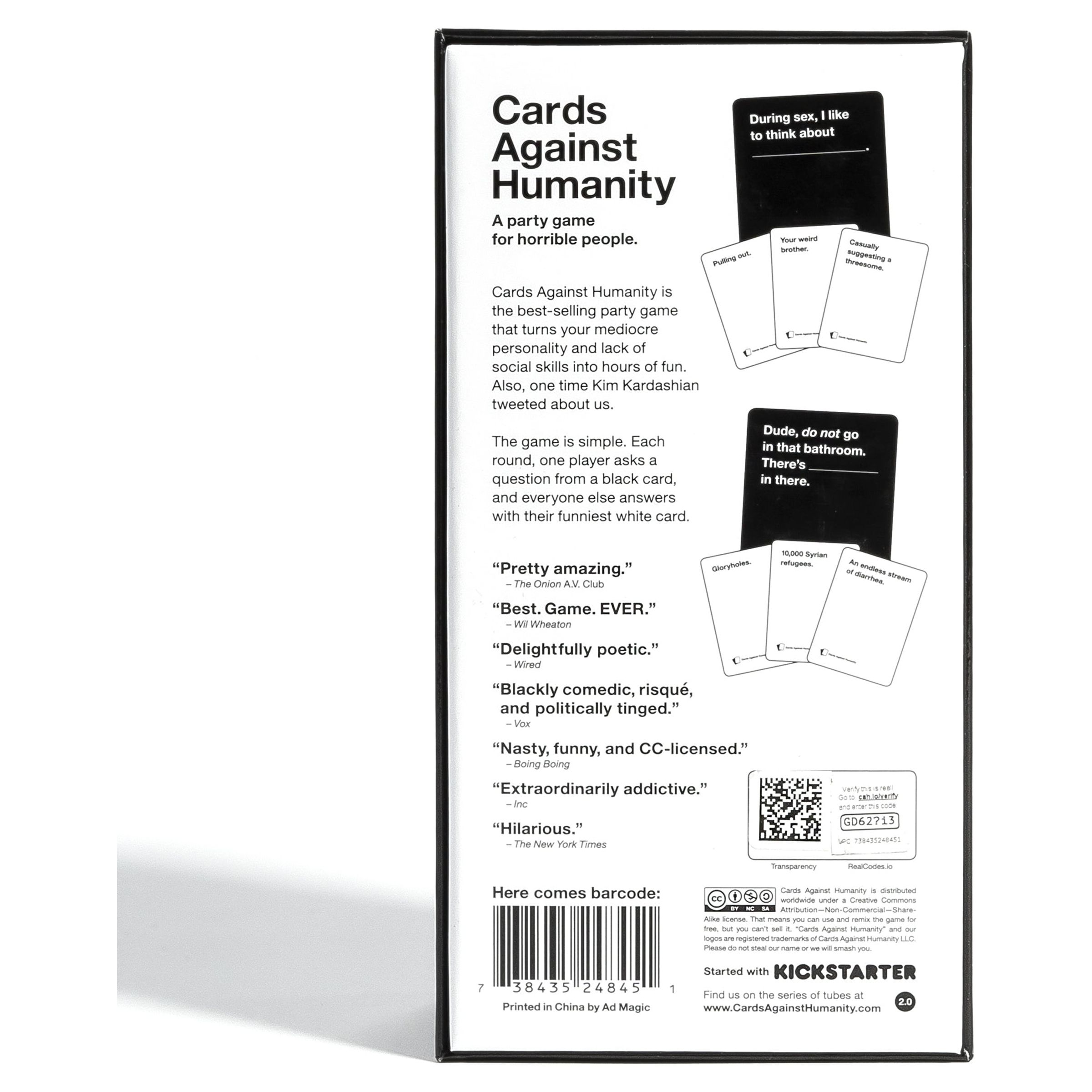Cards Against Humanity a Party Game for Horrible People - image 2 of 5