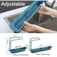 thumbnail image 3 of Sink Organizer Telescopic Sink Storage Rack Holder Tray, Home Kitchen Expandable Storage Drain Basket for Sponges Soaps Scrubbers, 3 of 7