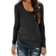 thumbnail image 3 of RKSTN Long Sleeve Shirts for Women Oversized Crewneck Slim Base Layer T Shirt Top Womens Casual Solid Plus Size Round Neck Loose Fits Comfy Cozy Basic Tee Shirt Fall Spring Clothes, 3 of 10