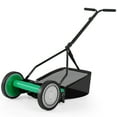 thumbnail image 1 of Gymax 14'' Manual Reel Mower w/ 5-Blade 6.6 Gallon Removable Grass Catcher for Garden Green, 1 of 10
