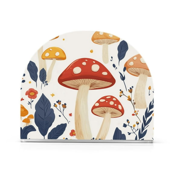 Yayeee Napkin Holder for Table Kitchen Paper Tissue Organization, White Mushroom
