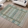 thumbnail image 6 of Addison Rugs Mayfield Premium Machine Washable Transitional Stripes Aloe Rectangle Rug, 3' x 5', 6 of 6