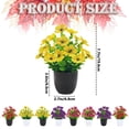 thumbnail image 4 of Artificial Flower Plant,Fake Flowers,Artificial Small Potted Plants & Violet Plastic Potted Flowers for Home Living Room Table Decoration,Black, 4 of 8