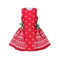 thumbnail image 1 of Girls Dress Red Reindeer Snowflakes Christmas Party Holiday 6 Years, 1 of 1