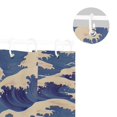 thumbnail image 5 of Yayeee Shower Curtain with Hooks 72"x72" Waterproof Fabric Bathroom Hanging Decor, Blue Wave Pattern, 5 of 5