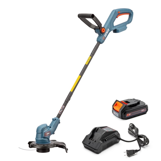 SENIX GTX2-L 20V Straight Shaft Battery Powered String Trimmer, Auto Line Feed, 10" Cutting Width, Weed Wacker, Cordless