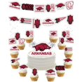 thumbnail image 1 of Suministros De Fiesta De La Universidad De Arkansas Para Regalo De Cumpleaños De Fútbol, ​​Pancarta Y Decoración Para Tartas (42 Piezas) (Arkansas Razorbacks), 1 of 5