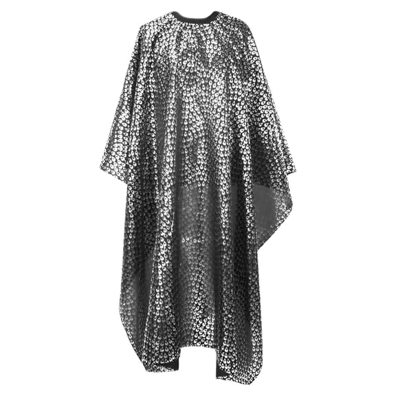 Unique Bargains 1 Pc Fashion Feather Pattern Hair Cut Barber Cape 62.99"x57.09" Black