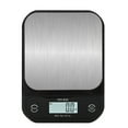 thumbnail image 1 of Electric Kitchen Food Scale Stainless Steel ABS Waterproof Clear Display Electronic Flat Food Weighing Scale, 1 of 13
