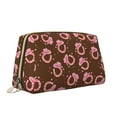 thumbnail image 2 of Picia Cool Cowgirl Print Leather Makeup Bag Make Up Bag Travel Toiletry Bag for Her Girlfriend Teacher Teen Girl Gifts, 2 of 8
