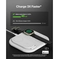 thumbnail image 5 of Belkin MagSafe-Compatible iPhone Charger - 3-in-1 Magnetic Foldable Charger 15W - Qi2-Certified Wireless Charging Station for iPhone 16, Apple Watch, AirPods w/Non-Slip Base, PSU Included - White, 5 of 6
