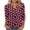Wine, variant on Tops for Women Plus Size Christmas Printed 3/4 Sleeve V-Neck Button Casual Loose Raglan Sleeve Top Red XL