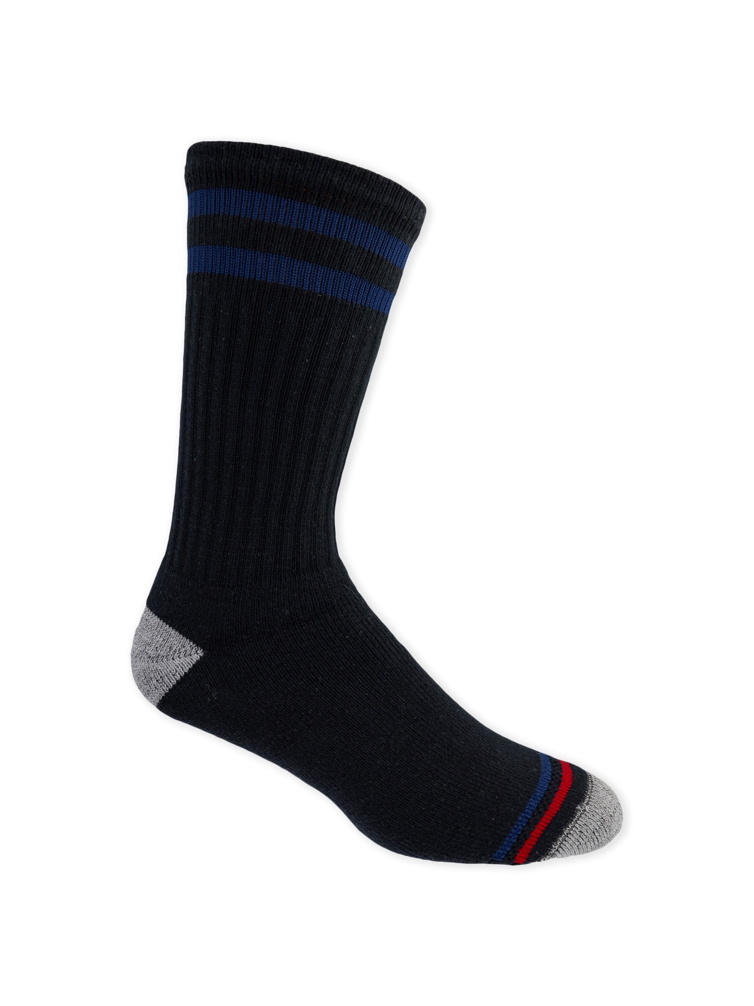 High Ridge Gear Men's Premium Cotton Crew Socks, 4 Pack