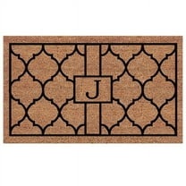 Calloway Mills Pantera Monogram Outdoor Doormat, Extra-thick 18" x 30" (Letter J)