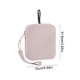 thumbnail image 3 of Dongrere Mini Silicone Makeup Case, Portable Zipper Cosmetic Holder with Wrist Strap, Portable Makeup Bag Coin Purse for Women Men, 4x4.6 Inch, Beige, 3 of 6