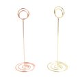 thumbnail image 4 of 20 Pcs Support de Numéro de Table en Métal Rond Support de Carte de Mariage Clip en Papier, Rose Doré, 4 of 9
