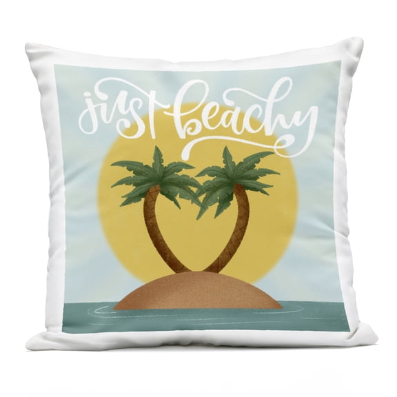 Stupell Industries Just Beachy Tropical Island Design by Sarah Hickman Outdoor Printed Pillow