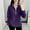 Purple, variant on Women's Lightweight Full Zip Soft Polar Fleece Jacket Long Sleeve Stand Collar Outdoor Coat with Zipper Pockets Sport Jackets Purple,XL