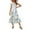 White, variant on Casual V-Neck Floral Print Sleeveless Midi Dress Women's Summer Boho Dress Lightweight Rayon Blend with Side Slits for Beach Vacation,Gray L
