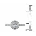 thumbnail image 4 of 3/4 Carat T.W. Diamond Double Halo 10kt White Gold Engagement Ring, 4 of 5