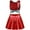 Red, variant on TiaoBug Kids Girls Cheerleading Jazz Dance Outfits Sequins Sleeveless Crop Tops and Skirts Set Red 12