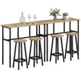 thumbnail image 1 of HOMCOM 6-Piece Bar Table Set with 2 Breakfast Tables 4 Stools for Kitchen, 1 of 10