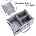 thumbnail image 4 of Nappy Caddy Foldable Baby Diaper Caddy Organiser, Portable Nursery Storage Basket Bin with Changeable Compartments, 4 of 5