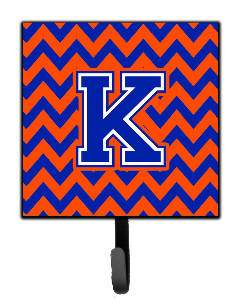 Carolines Treasures Letter K Football Orange Blue and White Leash or Key Holder CJ1066-KSH4 Small Multicolor